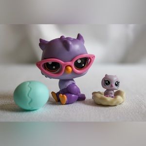Littlest Pet Shop Series 1 (Oona Owler 1-77 and Nona Owler 1-78)